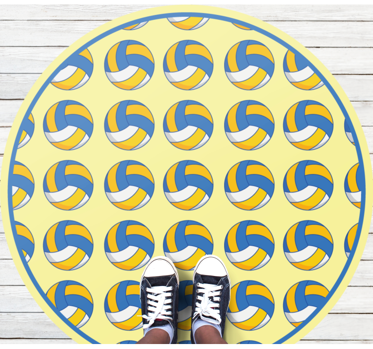 Volleyball Motif vinyl rug gaming - TenStickers