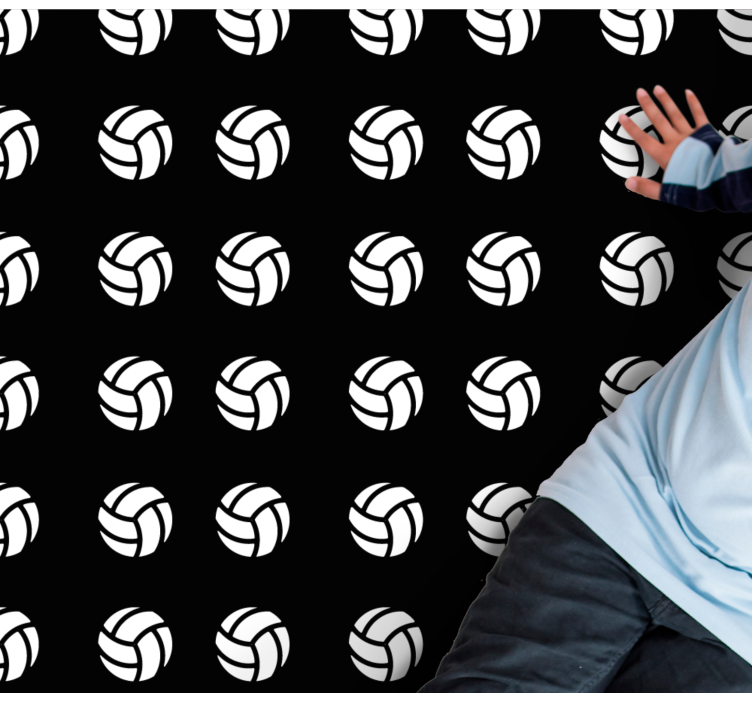 VOLLEYBALL PATTERN vinyl rug gaming - TenStickers