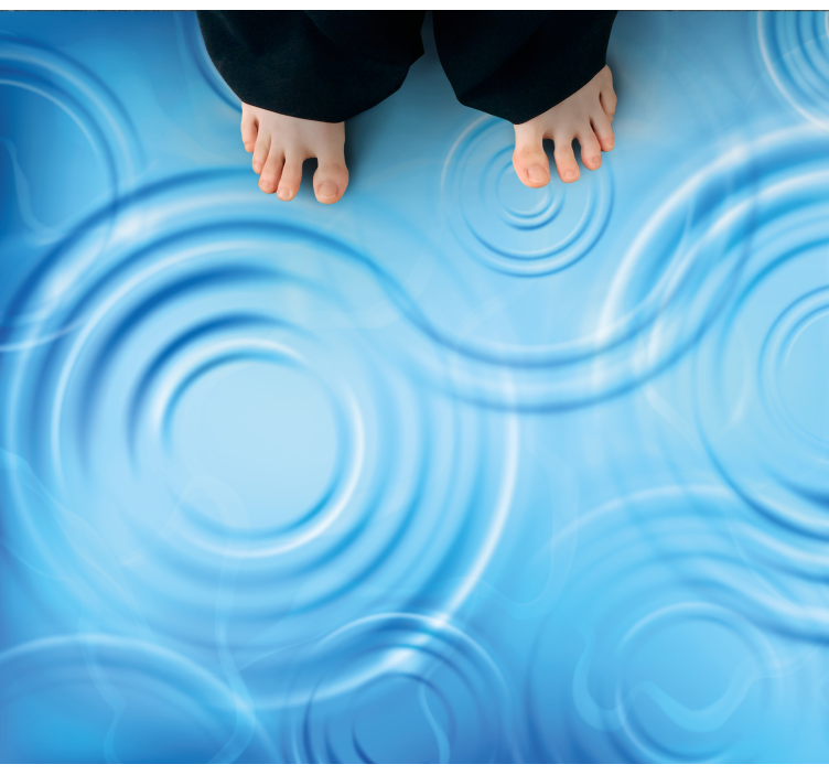 Water Ripples Effect texture vinyl rug - TenStickers