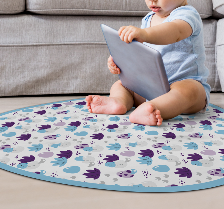 Whimsical Creature Motif kids vinyl rug - TenStickers