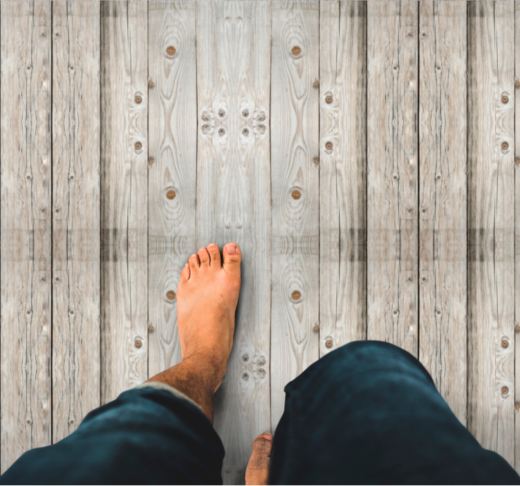 White pine wood effect  vinyl floor rug - TenStickers