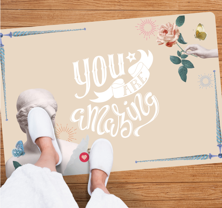 YOU ARE AMAZING custom vinyl rug - TenStickers