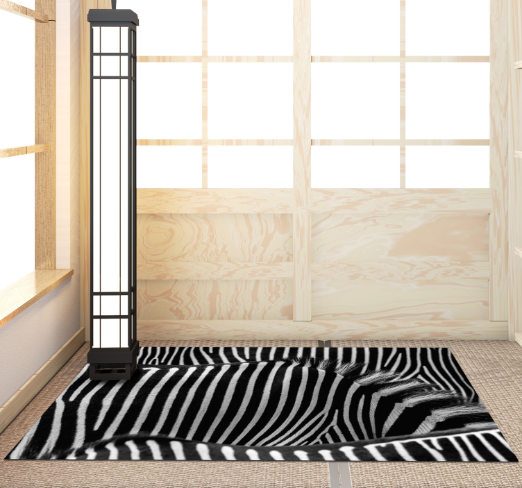 Zebra Stripe Pattern animal print rug - TenStickers