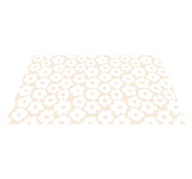 White poppy vinyl rug flowers - TenStickers