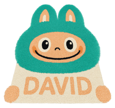 Custom turquoise Labubu  vinyl rug - TenStickers