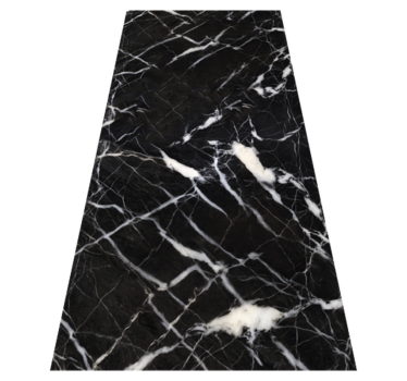 Black and white effect marble vinyl rug - TenStickers