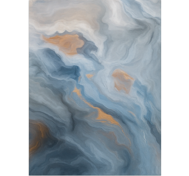 Amber-blue shades marble vinyl rug - TenStickers