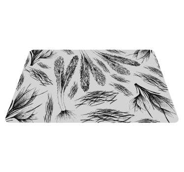 Vinyl rug flowers dried grey design - TenStickers