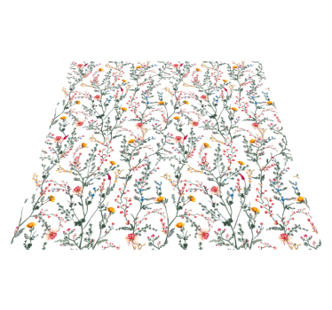 Vinyl rug flowers thin minimalist garden blooms - TenStickers
