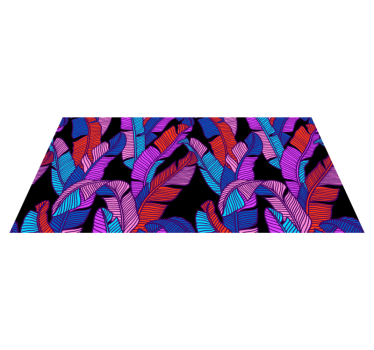 Vinyl rug flowers vibrant floral design - TenStickers