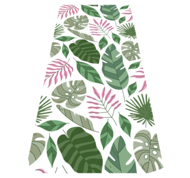 Vinyl rug flowers tropical minimalist garden plants - TenStickers