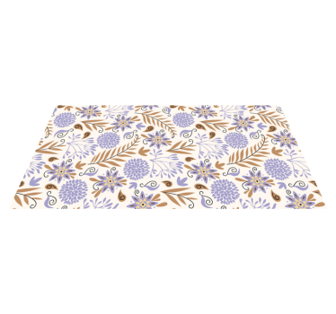 Vinyl rug flowers hand-painted vintage floral design - TenStickers