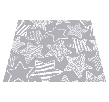 White star star vinyl rug - TenStickers