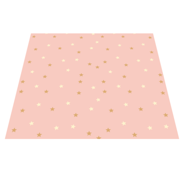 Star vinyl rug with tiny golden stars on pink - TenStickers