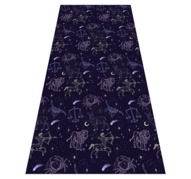 Star vinyl rug with constellation design - TenStickers