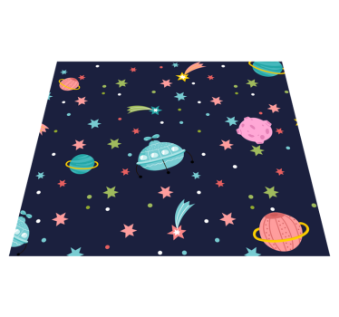 Star vinyl rug celestial space - TenStickers