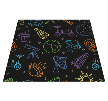 Star vinyl rug with celestial designs - TenStickers