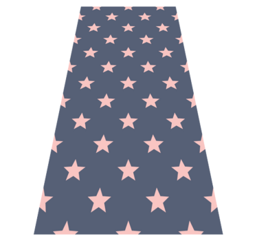 Pink and grey star vinyl rug - TenStickers
