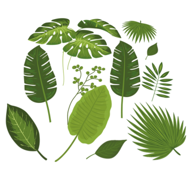 Vinyl rug flowers with a variety of leaves - TenStickers