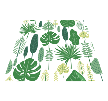 Vinyl rug flowers monstera leaves design - TenStickers