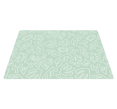 Vinyl rug flowers green think seaweed - TenStickers