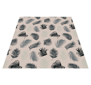 Vinyl rug flowers lush blend of palm leaves - TenStickers