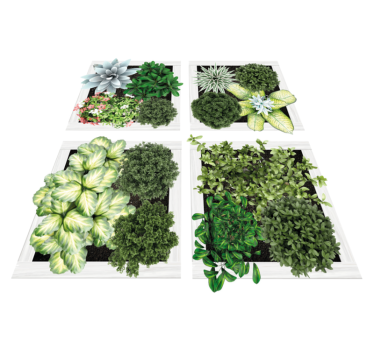 Vinyl rug flowers vertical garden tiles - TenStickers