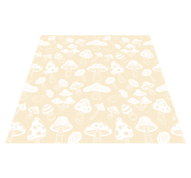 Vinyl rug flowers with beige mushroom designs - TenStickers