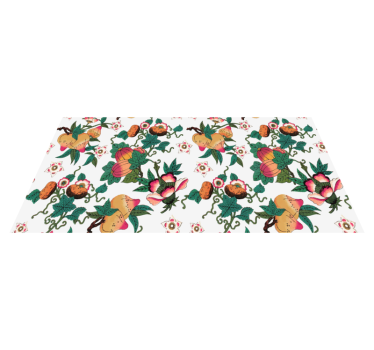 Vinyl rug flowers multicolor floral summer design - TenStickers