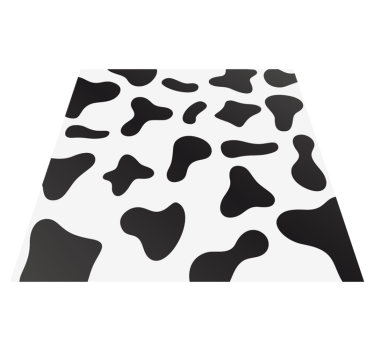 Black and white cow animal print vinyl carpet - TenStickers