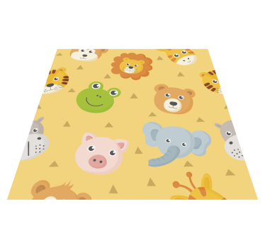 Colorful Animal Play Area nursery rugs - TenStickers