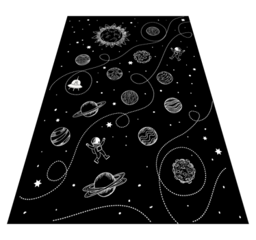 stars and planets drawing  vinyl carpet - TenStickers
