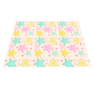 Colorful Starry Pattern star vinyl rug - TenStickers