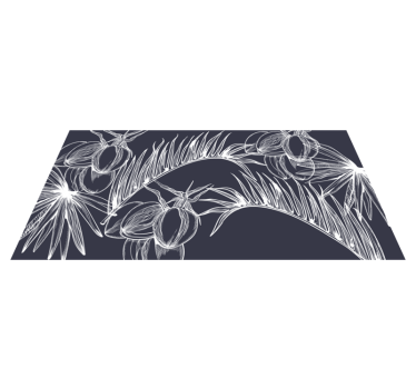 Palm leaves living room rug - TenStickers