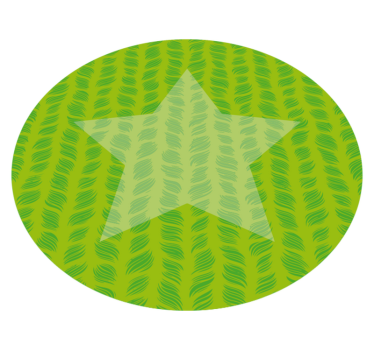 Circular Star Pattern kids vinyl rug - TenStickers