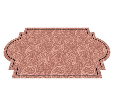 Paisley Pattern entrance hall vinyl carpet - TenStickers