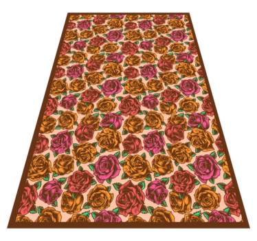 Colourful  flower rug - TenStickers