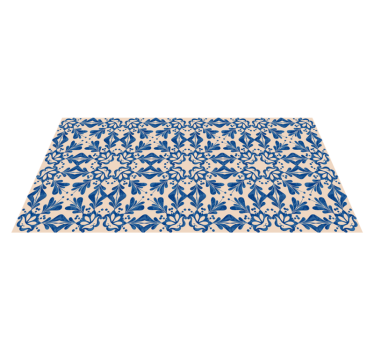 Floral Mosaic Elegance vinyl rug flowers - TenStickers