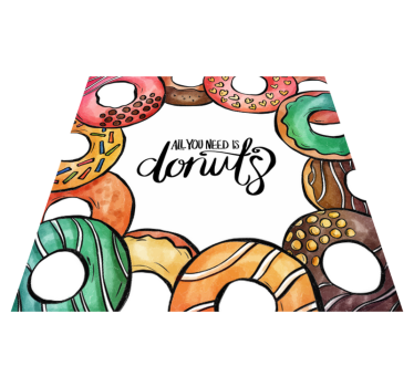 donut cream bespoke rugs - TenStickers