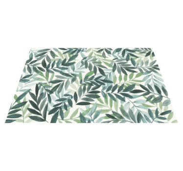 Botanical Foliage vinyl rug flowers - TenStickers