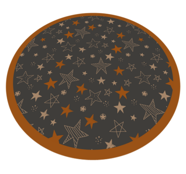 Celestial Motifs star vinyl rug - TenStickers