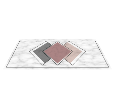Marble vinyl rug with marble geometrics design - TenStickers