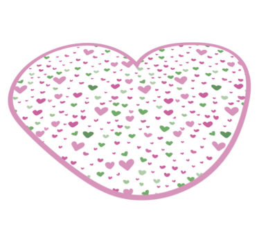 Heart Patterned Decor vinyl rug - TenStickers