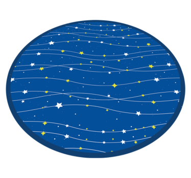 Stars on blue background for kids star carpet - TenStickers