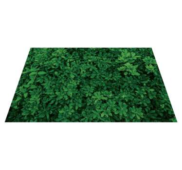 Vinyl rug clovers texture nature carpet - TenStickers