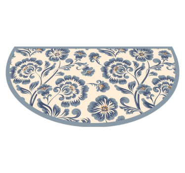 Floral Entrance Enhancer vinyl rug flowers - TenStickers