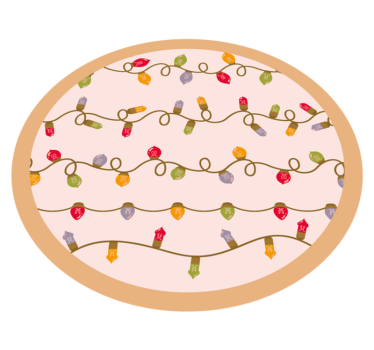 Christmas lights Christmas rug - TenStickers