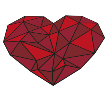 Geometric Heart geometric carpets - TenStickers