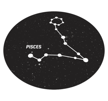 Pisces Constellation star vinyl rug - TenStickers