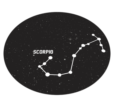 Scorpio Constellation star vinyl rug - TenStickers